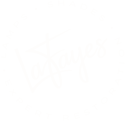 LaFayes seal. Lamps, shades, expert restoration.